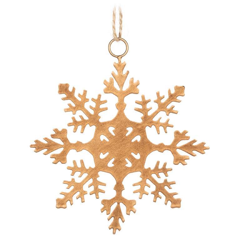 Décoration de flocon de neige découpée à plat