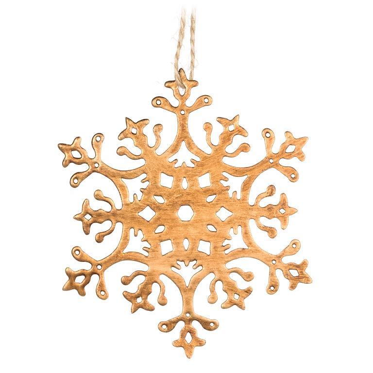 Décoration de flocon de neige découpée à plat