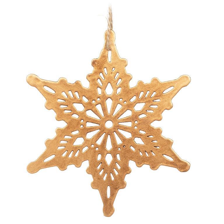 Décoration de flocon de neige découpée à plat