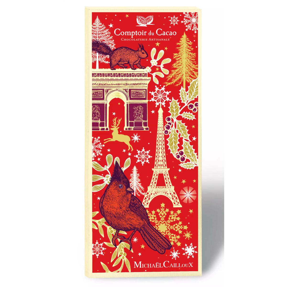 The Cardinal & The Squirrel Chocolate Bar 80g – Holiday Décor gift Montreal Villeray Urban Palate
