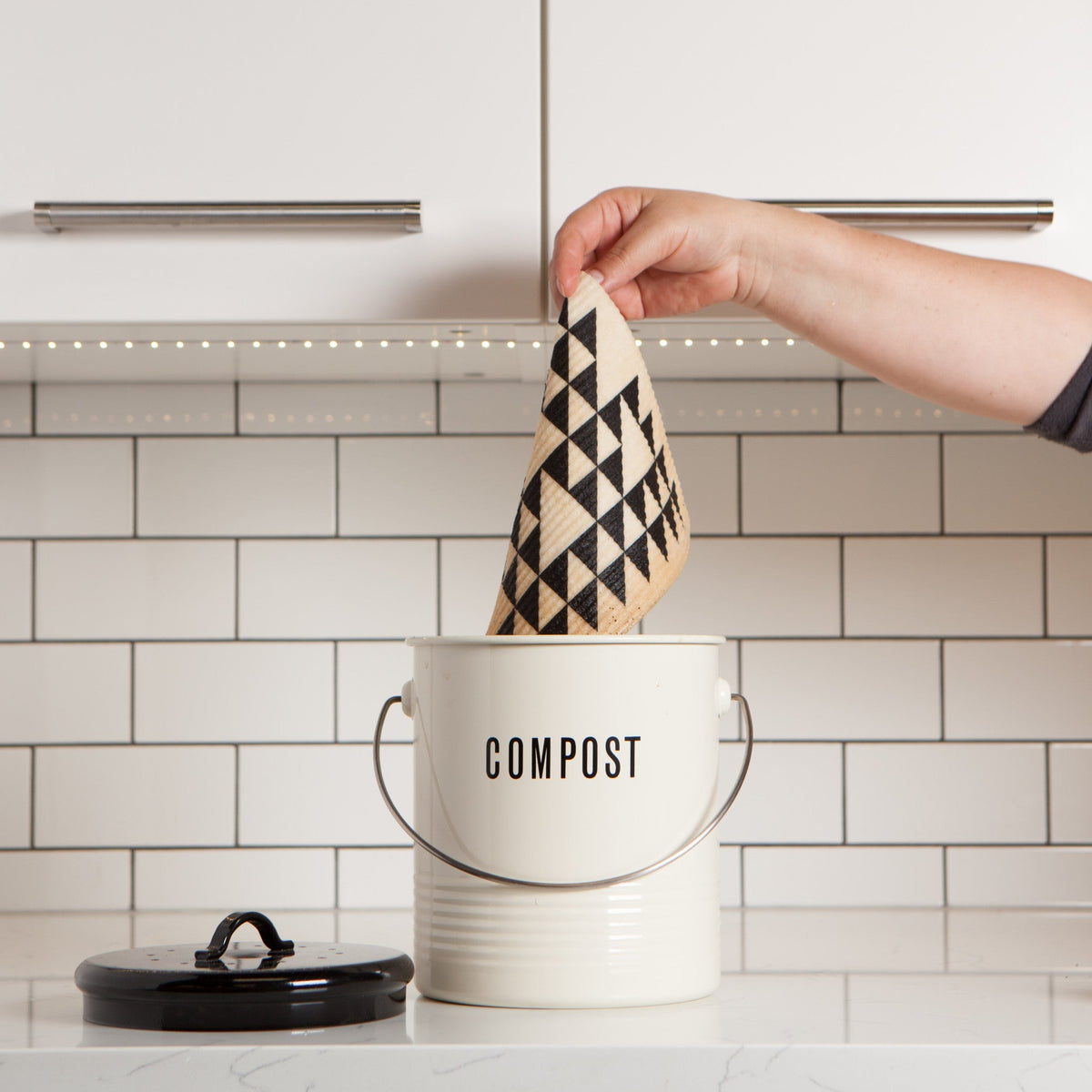 Swedish Sponge Cloth - Black Triangles – Kitchen Linens gift Montreal Villeray Urban Palate