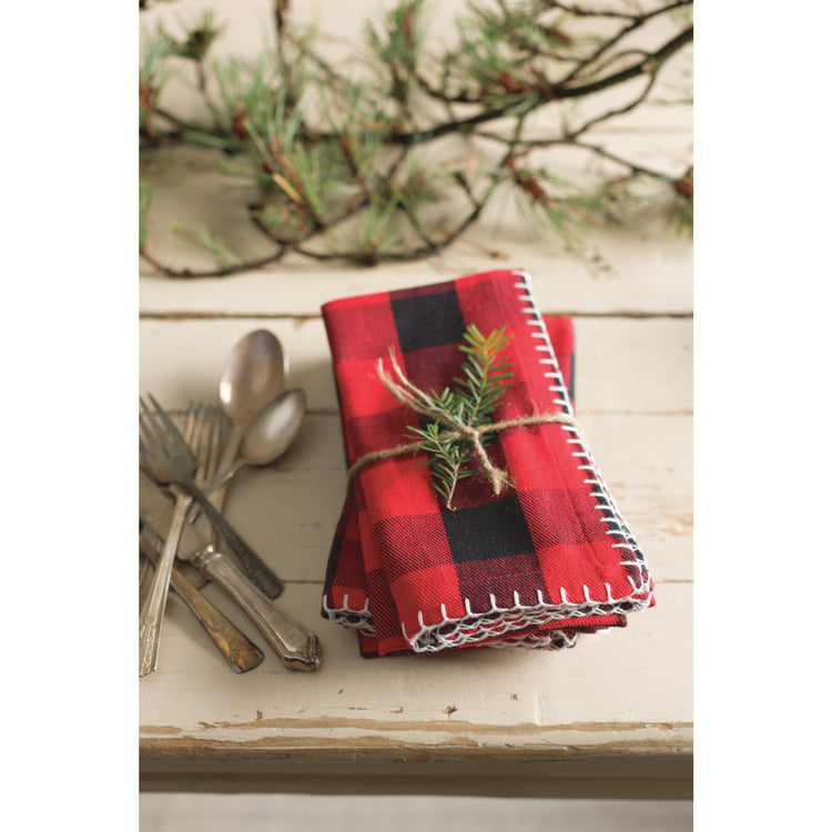 Buffalo Check Napkins Set of 4 – Holiday Décor gift Montreal Villeray Urban Palate