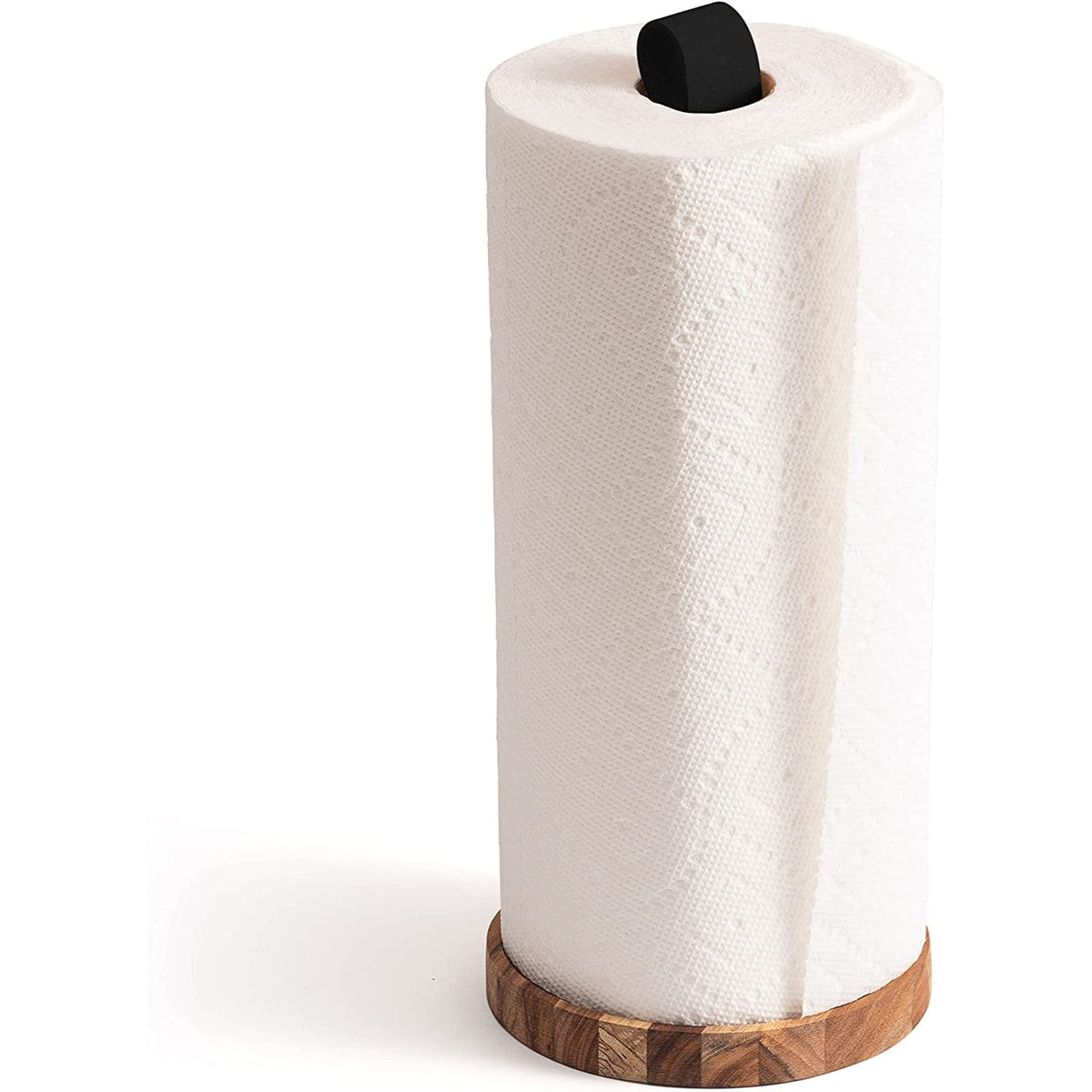 Acacia Wood and Leather Paper Towel Holder – Kitchen Linens gift Montreal Villeray Urban Palate