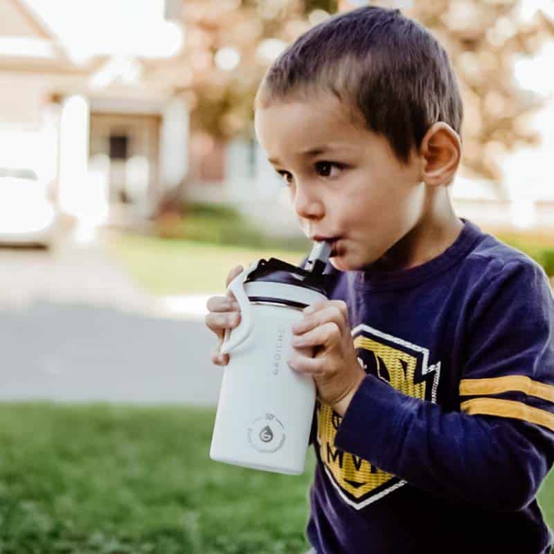 LIL CHILL Insulated Kids Water Bottle - White