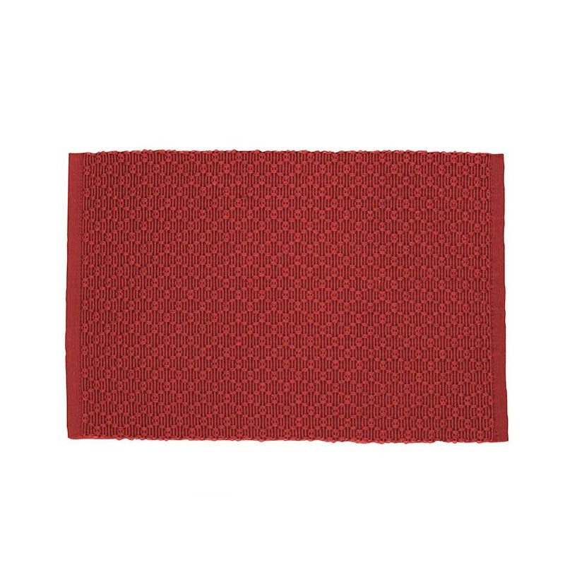 Diamond Ribbed Woven Placemat Red – Holiday Décor gift Montreal Villeray Urban Palate