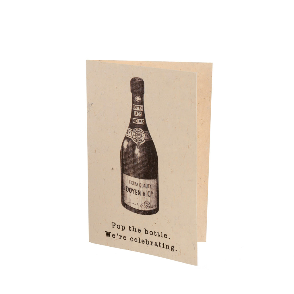 Greeting Card - Pop the Bottle We're Celebrating – Home Décor gift Montreal Villeray Urban Palate