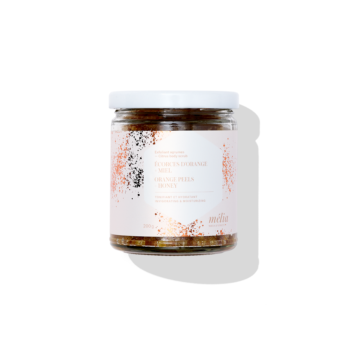 Citrus body scrub Orange peels + Honey 200g – Gifts & Kitchen Accessories gift Montreal Villeray Urban Palate