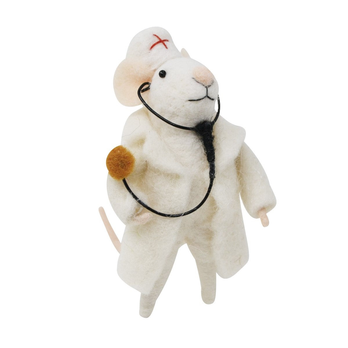 Felt Mouse Doctor ornament – Holiday Décor gift Montreal Villeray Urban Palate