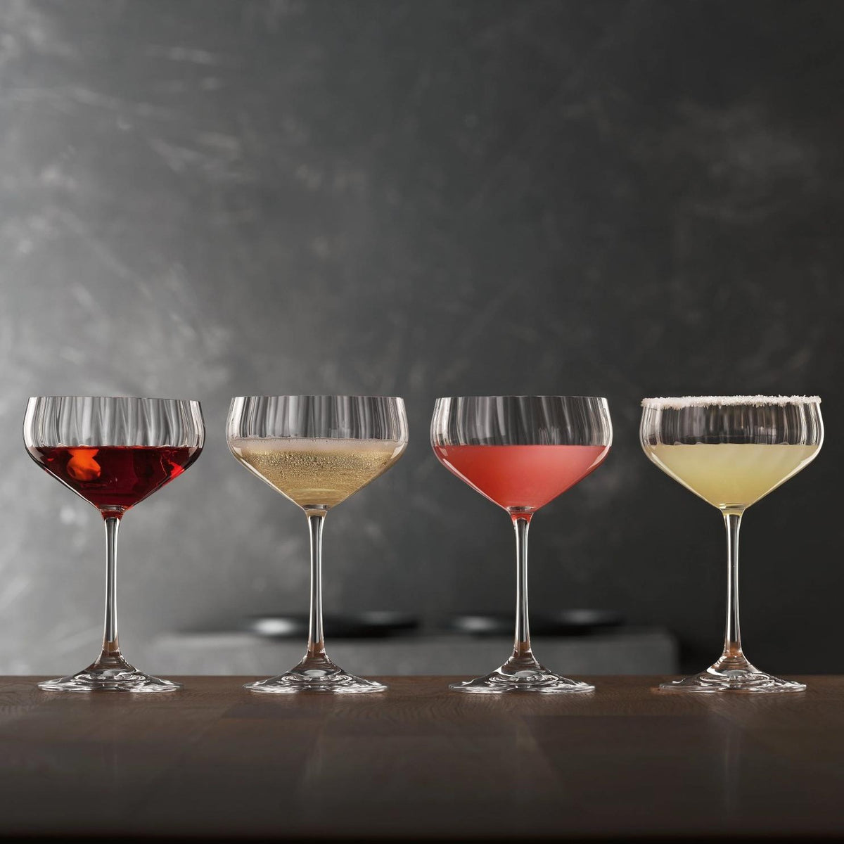 Set of 4 Lifestyle Coupette Glasses – Drinkware gift Montreal Villeray Urban Palate