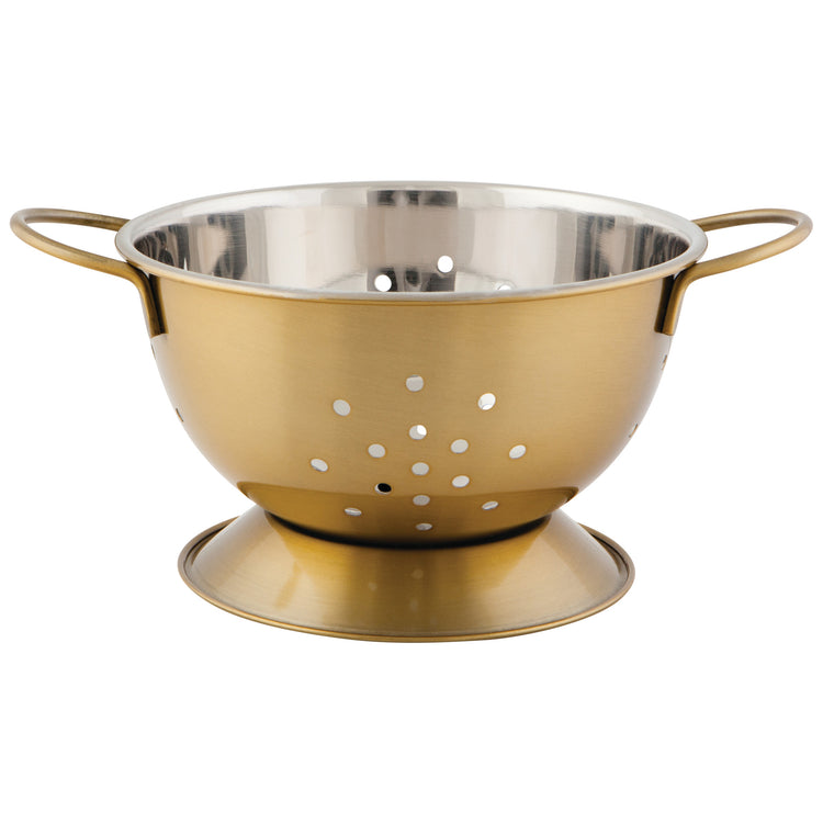Matte Steel Gold Colander Small – Gifts & Kitchen Accessories gift Montreal Villeray Urban Palate