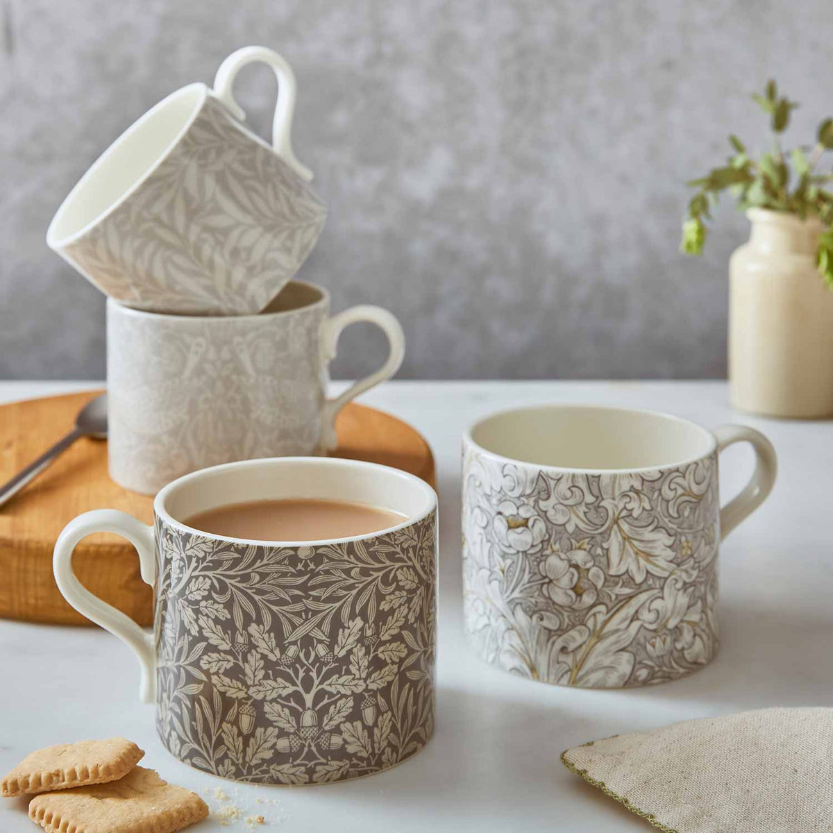 Morris & Co Set of 2 Bachelors & Acorn Mugs – Tableware gift Montreal Villeray Urban Palate