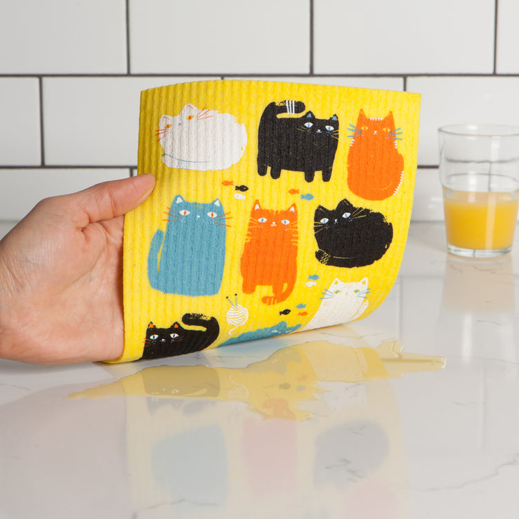 Purrfect Pals Swedish Sponge Cloth – Kitchen Linens gift Montreal Villeray Urban Palate