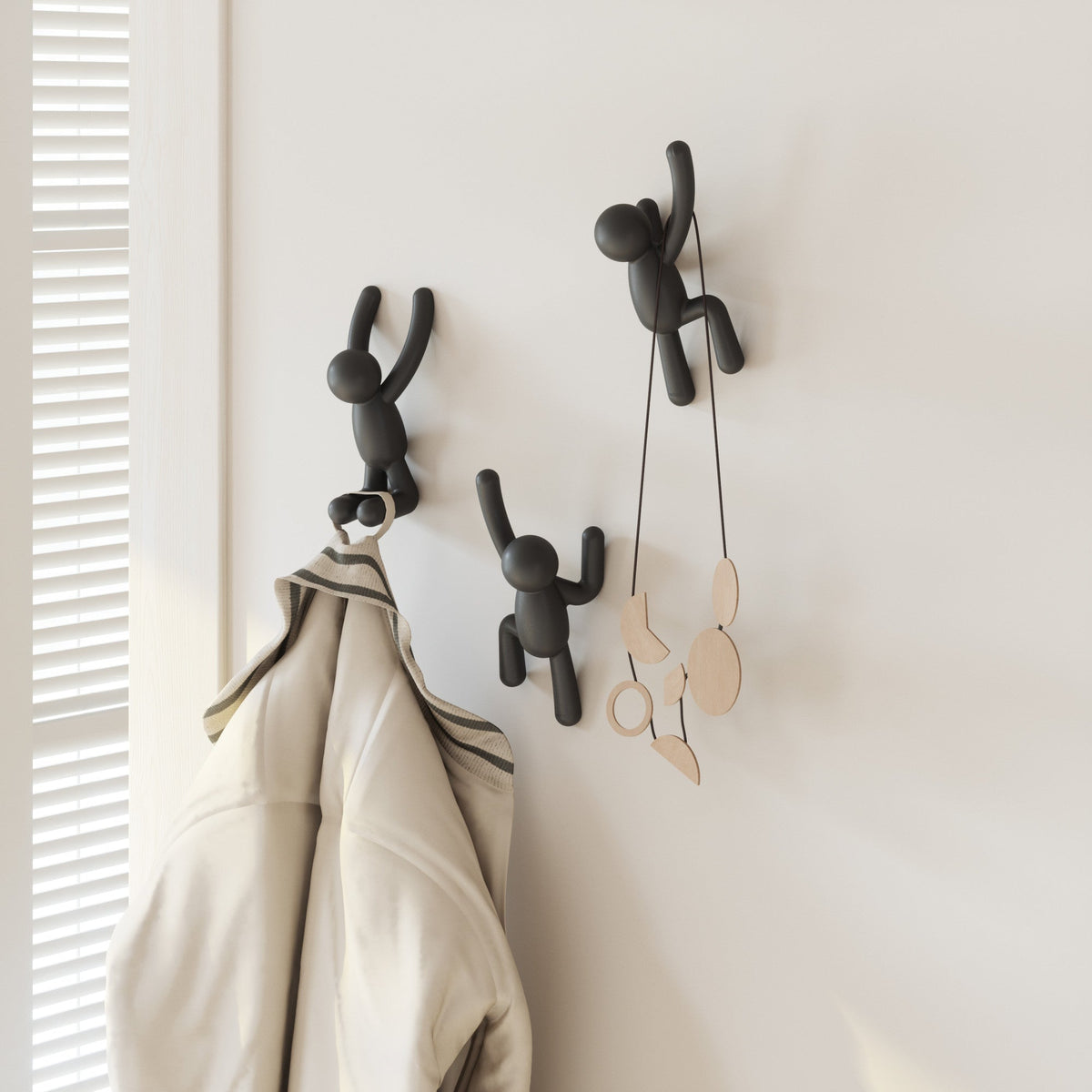 Buddy Wall Hooks - Set of 3 - Black – Home Décor gift Montreal Villeray Urban Palate