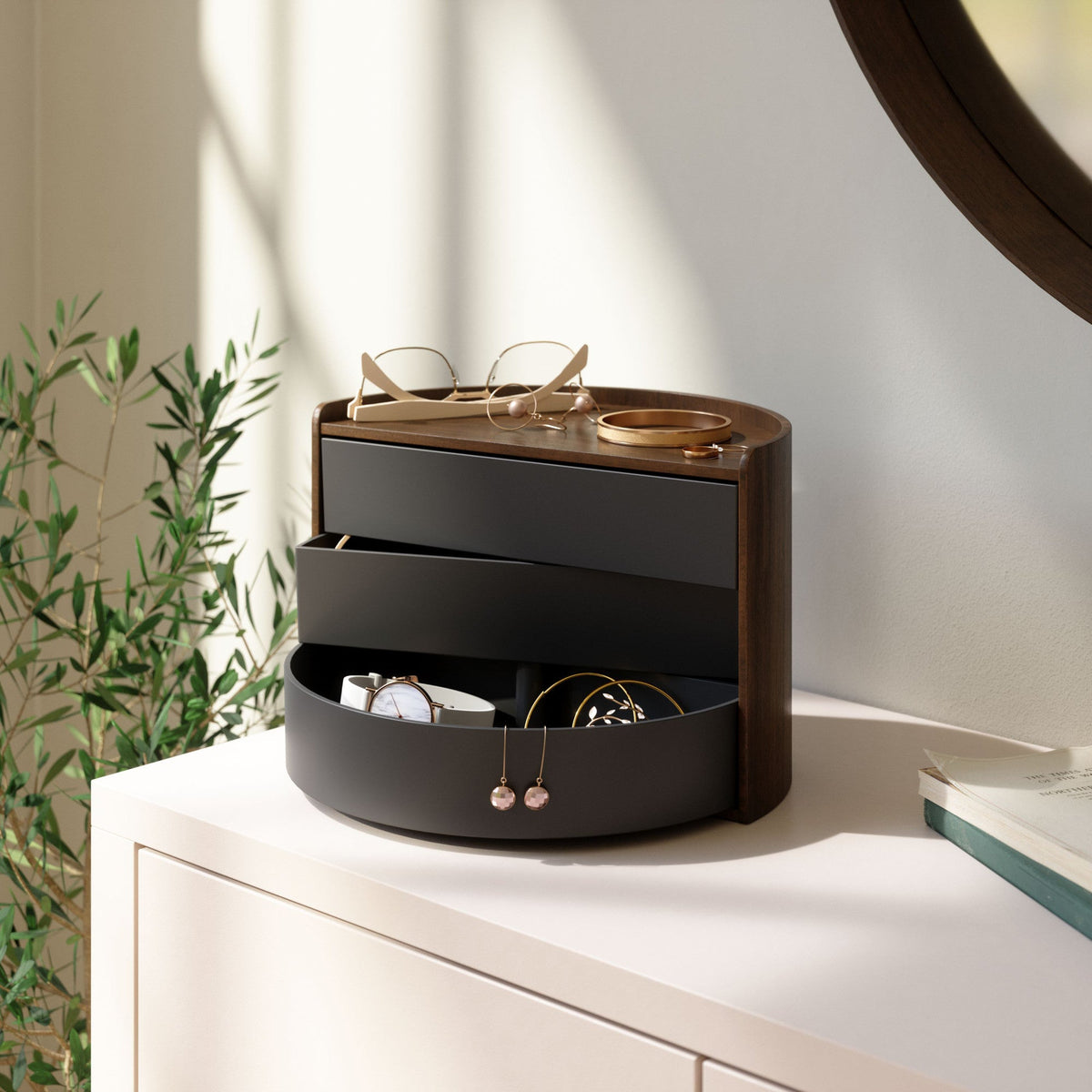 Moona Storage Box - Black-Walnut – Home Décor gift Montreal Villeray Urban Palate