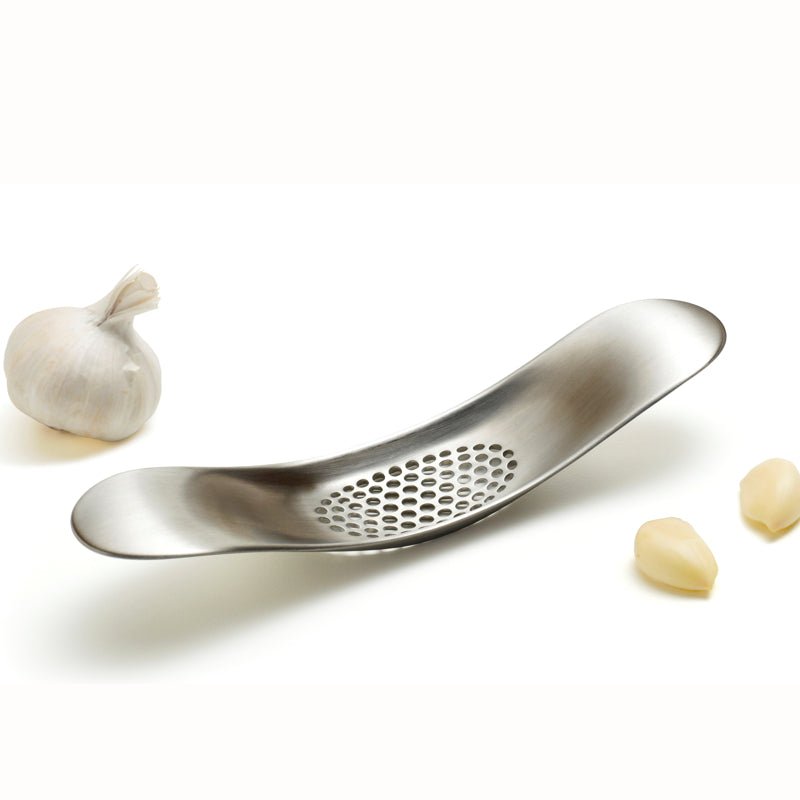 Rocker Stainless Steel Garlic Crusher – Tableware gift Montreal Villeray Urban Palate