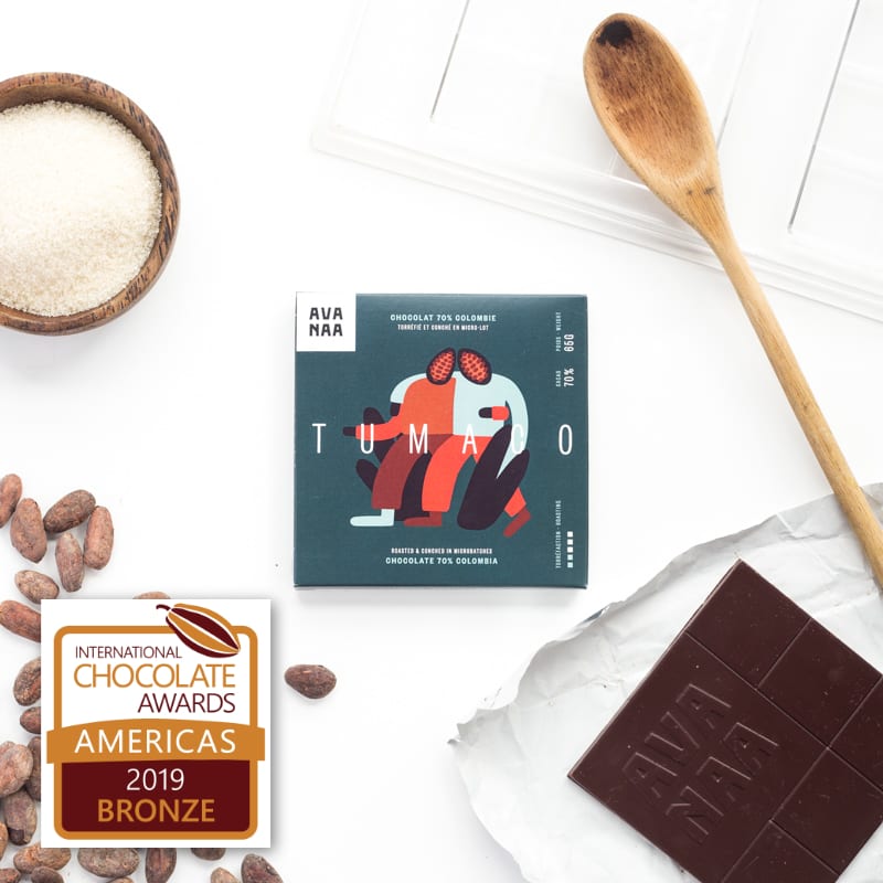 Dark chocolate Tumaco 70% 60g – Gift Set gift Montreal Villeray Urban Palate