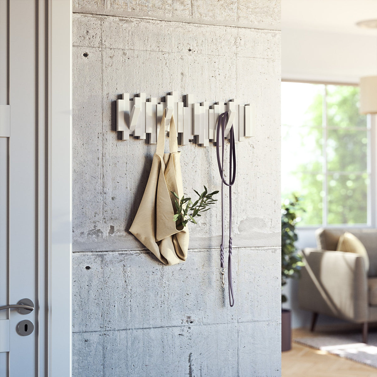 Sticks Wall Hooks - White – Home Décor gift Montreal Villeray Urban Palate