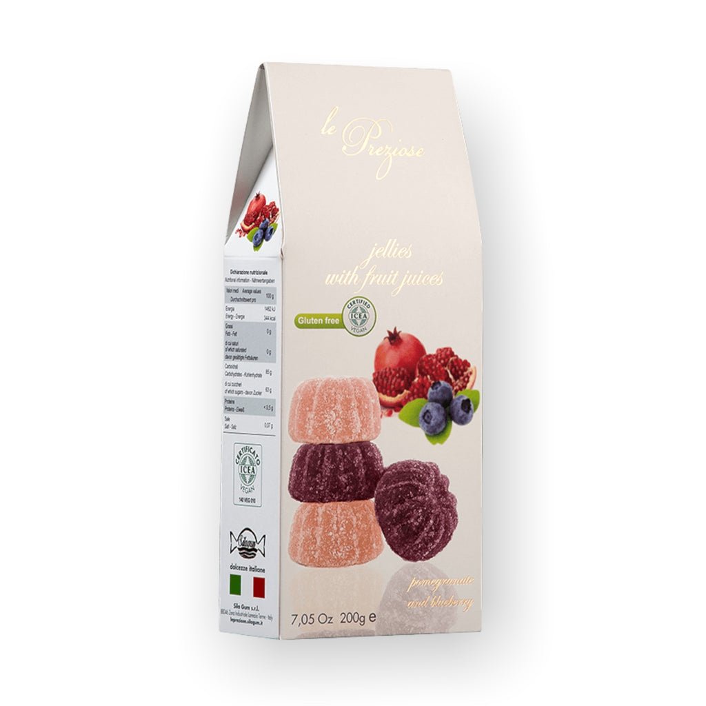 Le Preziose Blueberry & Pomegranate Italian fruit jellies 200g – Holiday Décor cadeau Montréal Villeray Papille Urbaine