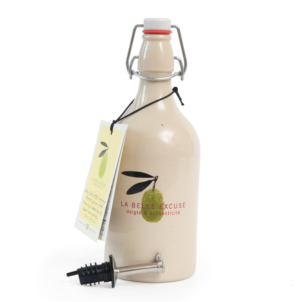 Ceramic Cruet Extra Virgin Green Olive Oil 500ml – Gourmet Pantry gift Montreal Villeray Urban Palate