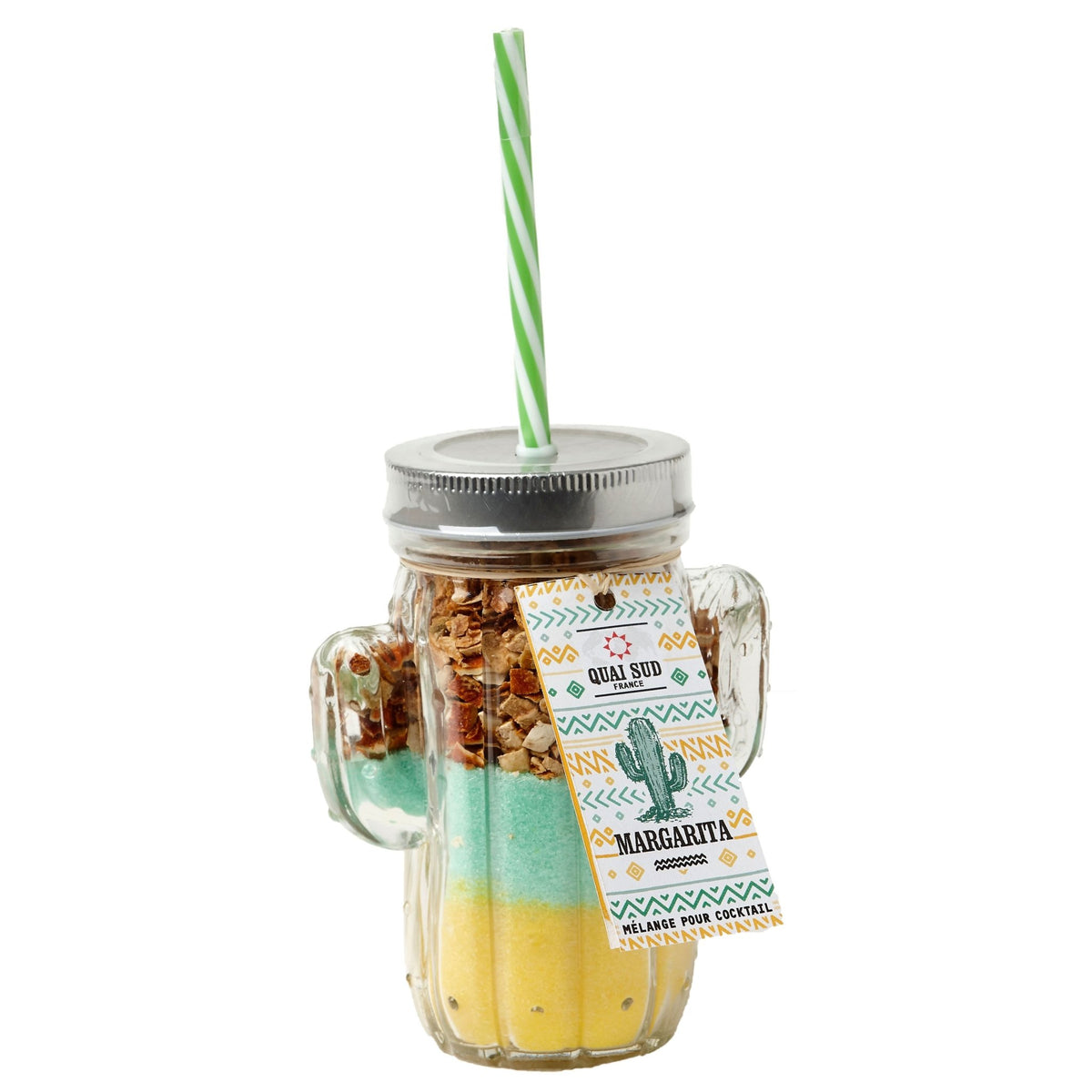 Margarita cocktail mix cactus glass – Drinkware gift Montreal Villeray Urban Palate