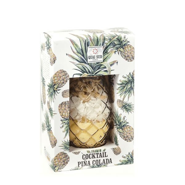 Piña Colada Cocktail Mix in a Pineapple Glass – Drinkware gift Montreal Villeray Urban Palate