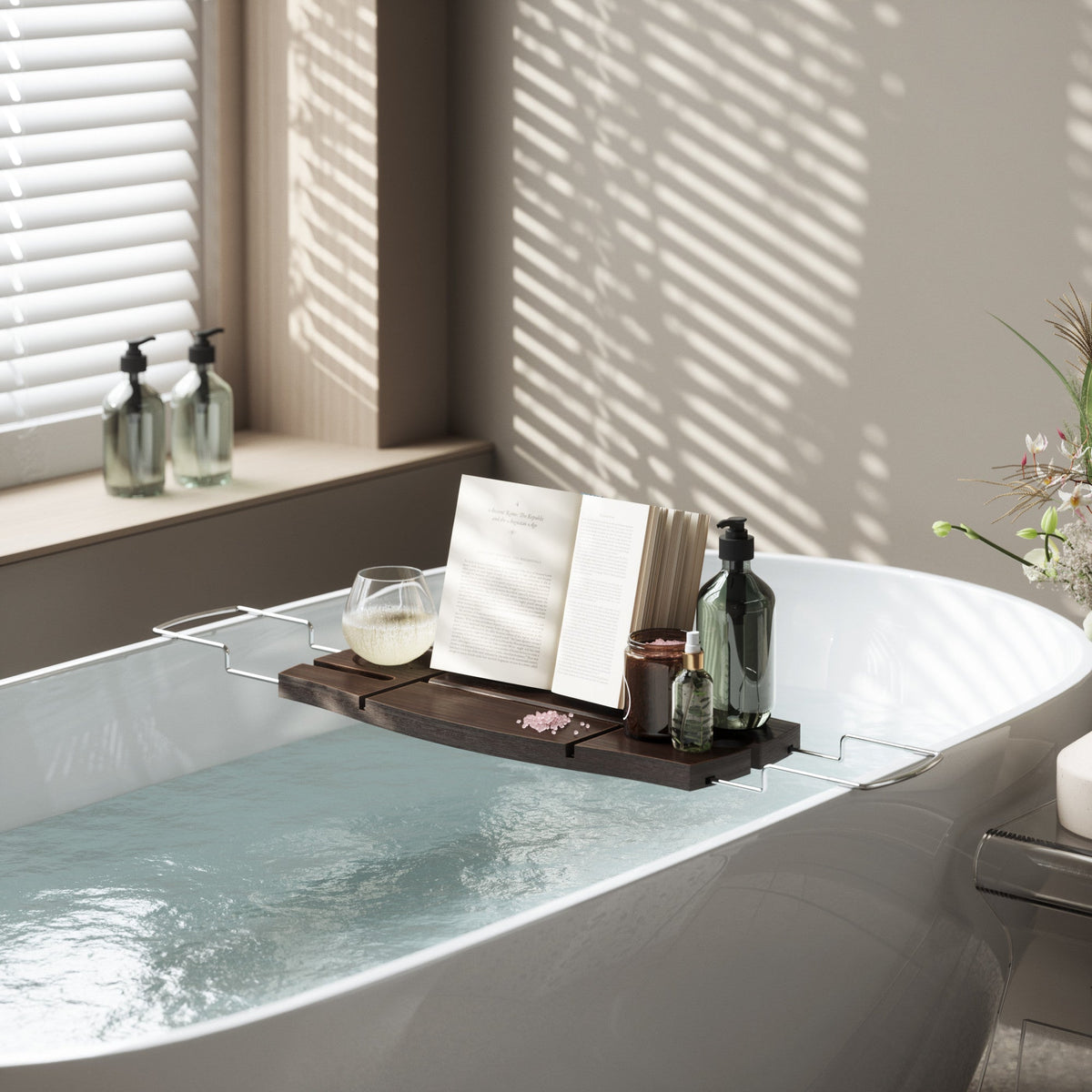 Aquala Bathtub Caddy - Walnut – Home Décor gift Montreal Villeray Urban Palate