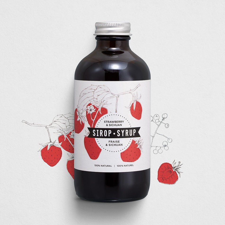 Strawberry & Sichuan Syrup 235ml – Gifts & Kitchen Accessories gift Montreal Villeray Urban Palate