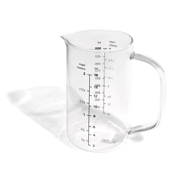 Multi-purpose Glass 2-Cup (0.5 litre) Measuring Cup – Tableware gift Montreal Villeray Urban Palate