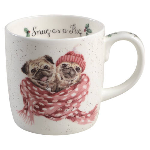 Wrendale Designs Snug as a Pug 14oz Fine Bone China Mug – Tableware gift Montreal Villeray Urban Palate