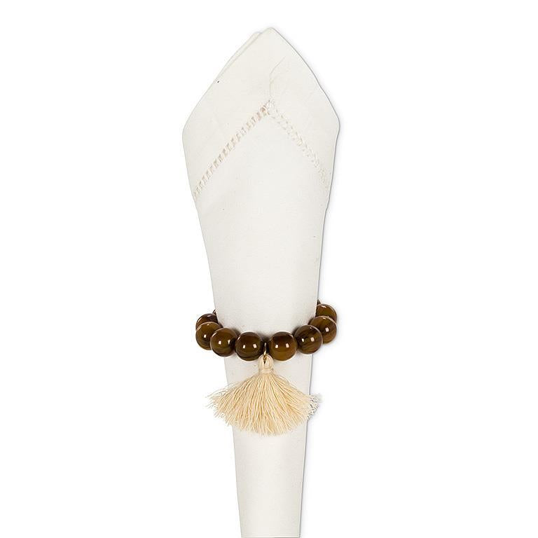Beaded Napkin Ring with Tassel