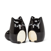 Black Simple Cat Salt & Pepper Shaker Set