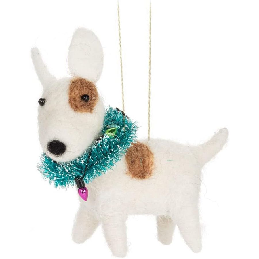 Bull Terrier avec couronne décorative
