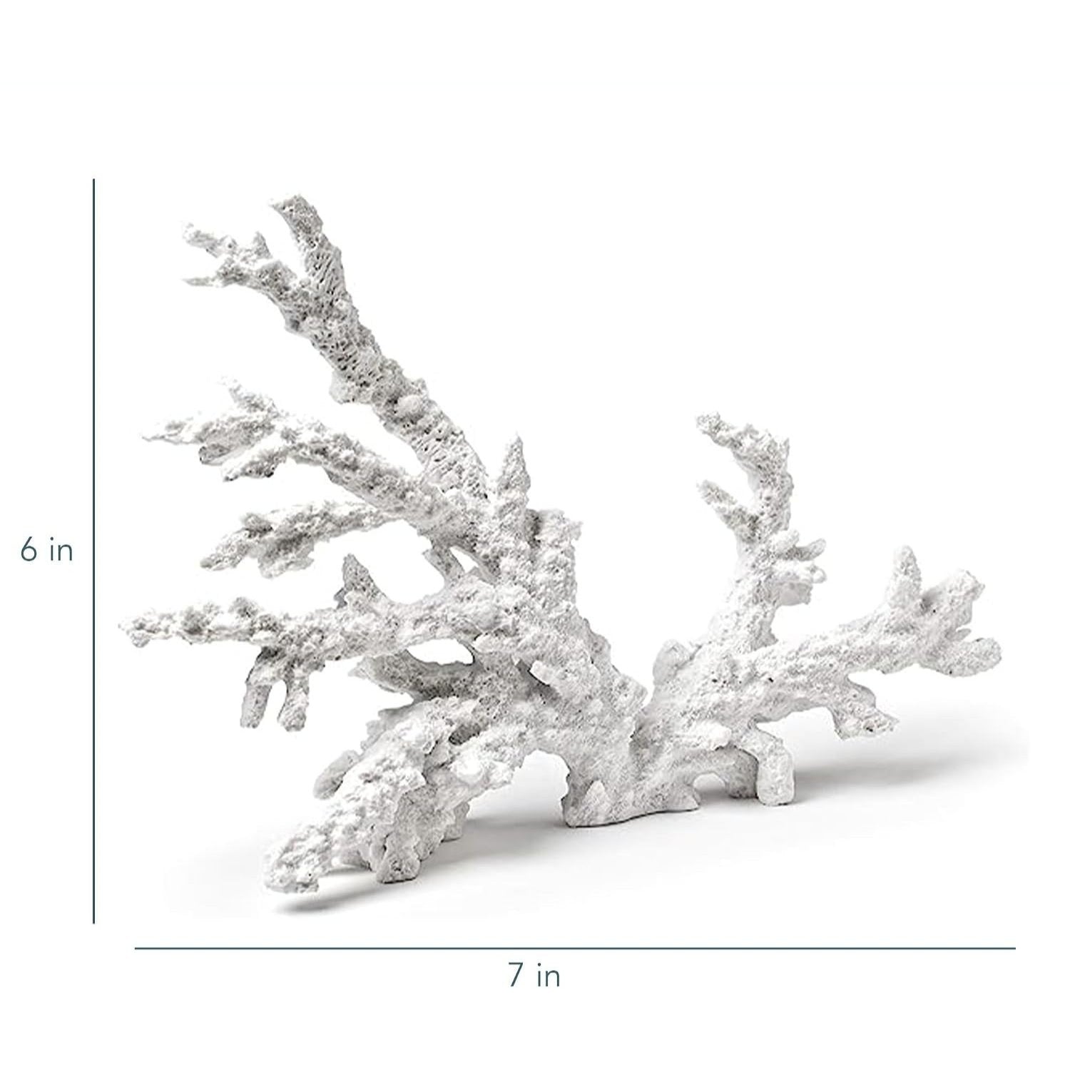 Grande branche de corail blanche 12 pouces