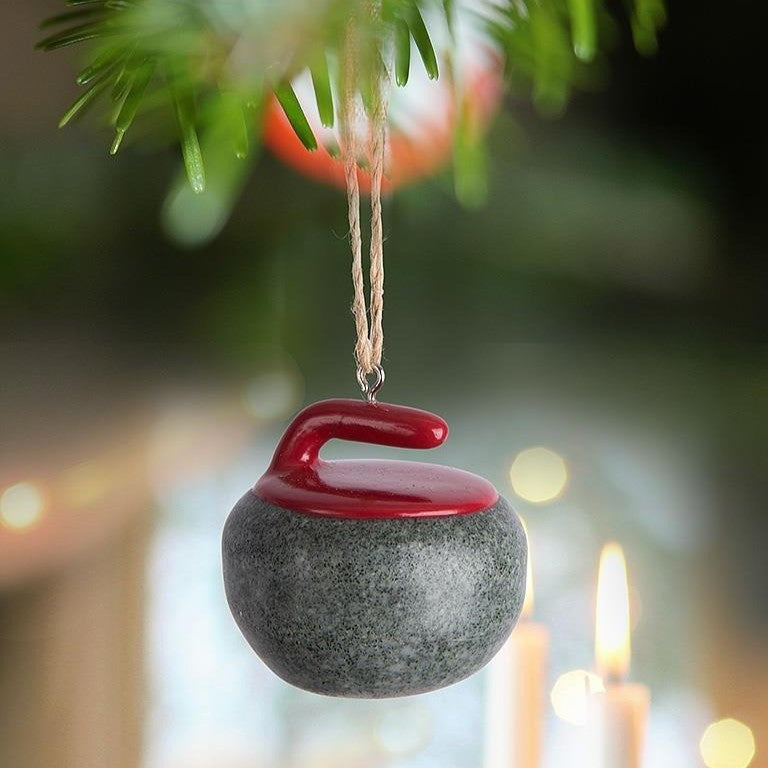 Curling Rock Ornament