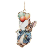 Easter Rabbit with Balloons Ornament