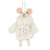 Ornement fantaisie de souris d'hiver