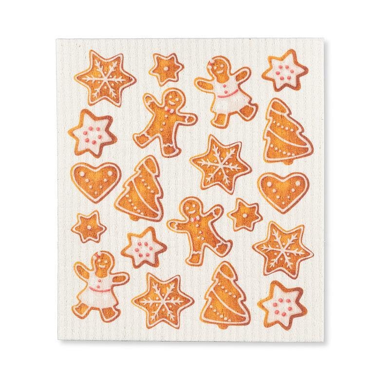 Swedish Sponge Cloth - Gingerbread Cookies