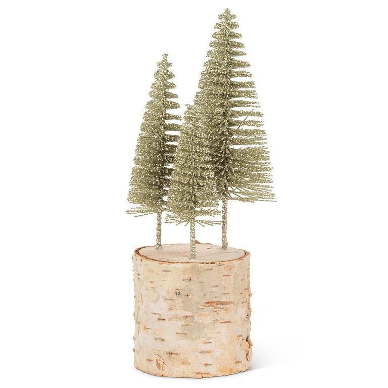 Glitter Brush Tree Trio