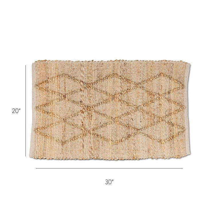 Large Diamond Weave Jute Mat 20x30"