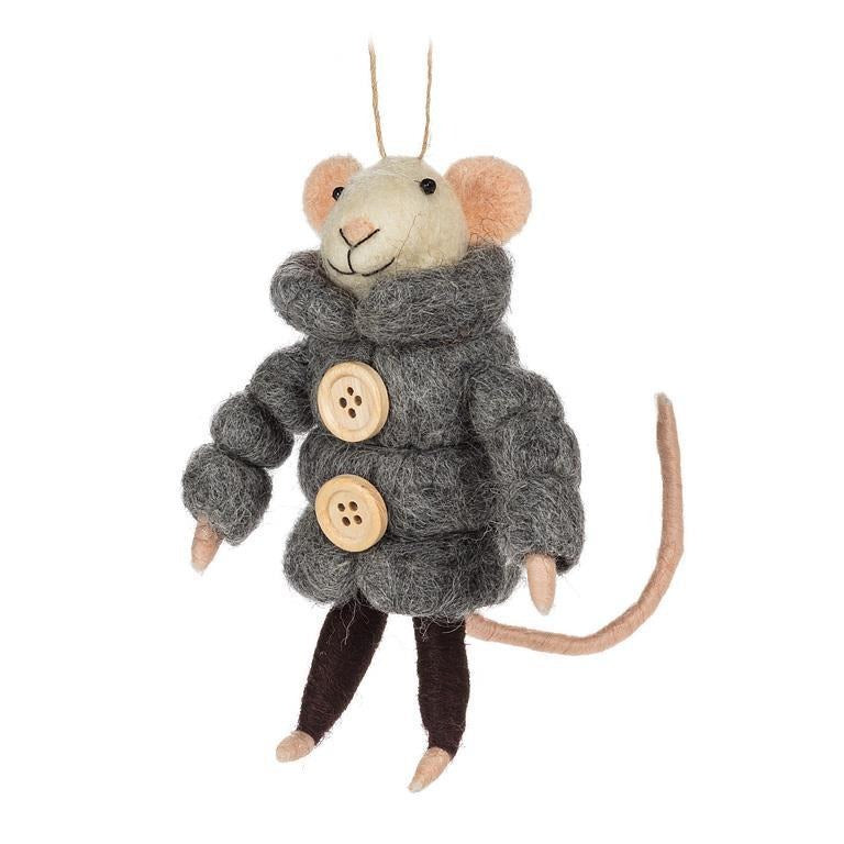 Mouse with Puffy Parka Ornament