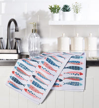 Rows of Fish Kitchen Towel