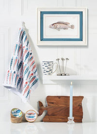 Rows of Fish Kitchen Towel