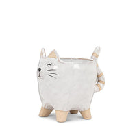 Petit pot de fleurs chat avec queue