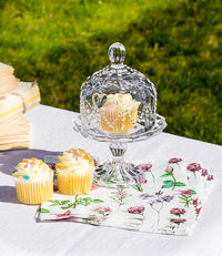 Small Covered Pedestal Plate with Hearts