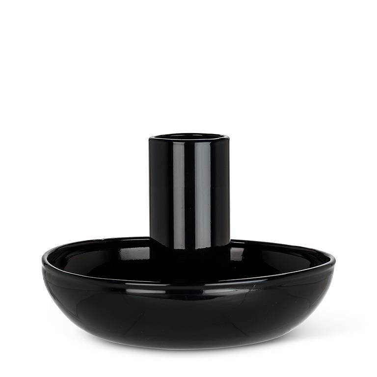 Petit bougeoir Pipe - Noir