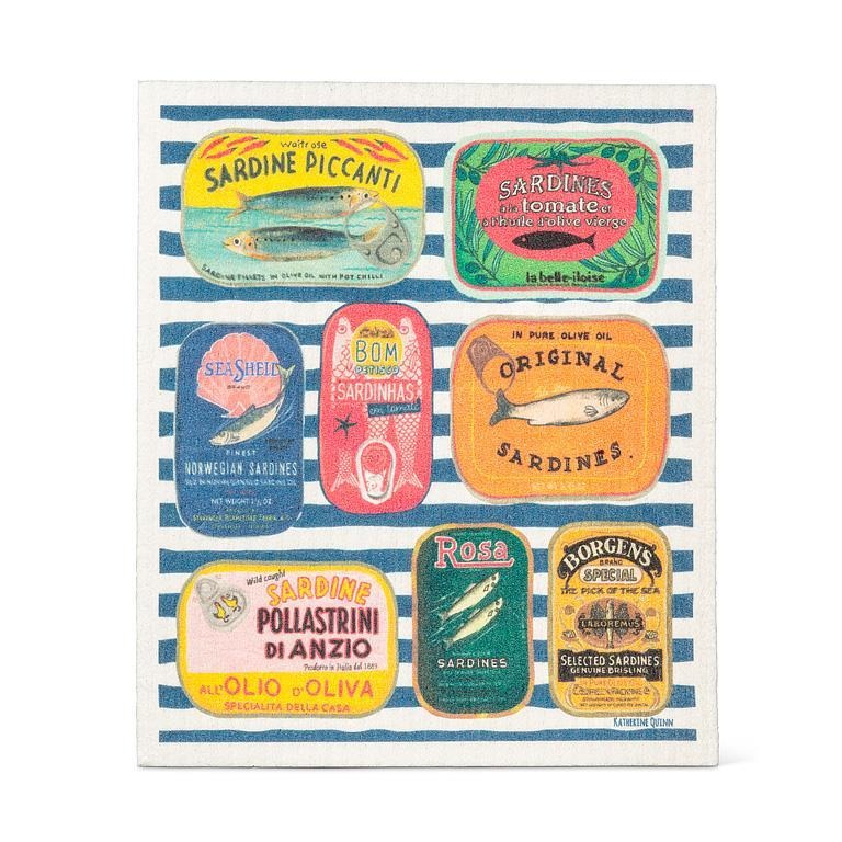 Torchons suédois – Boîtes de sardines à rayures