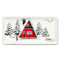 Plateau rectangulaire Winter Cabins