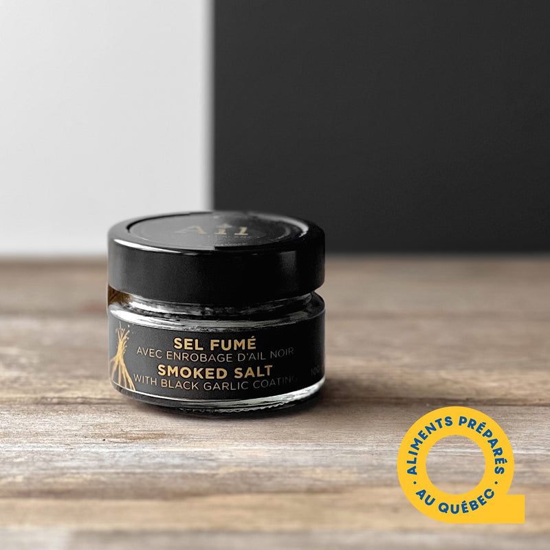 Sel fumé avec enrobage d'ail noir 100g