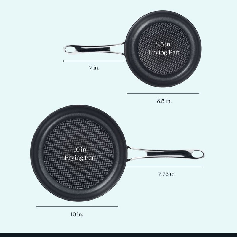 SearTech Aluminum Nonstick Cookware 2pk Fry Pan Skillets