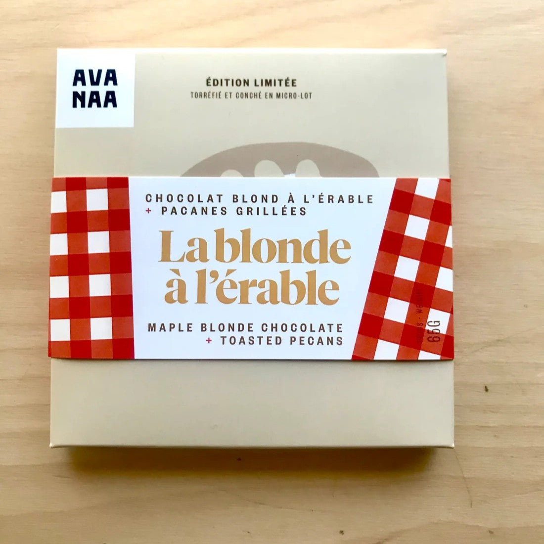 Chocolat La Blonde à l'érable 65g